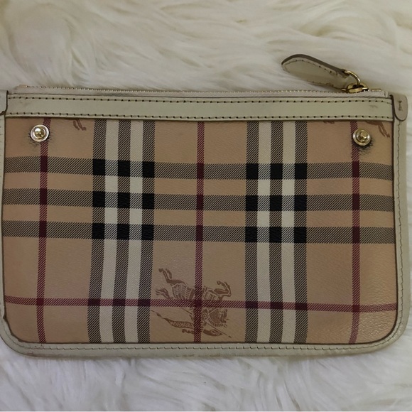 BURBERRY HAYMARKET CANTERBURY TOTE IVORY SMALL- PRE-LOVED - Picture 6 of 16